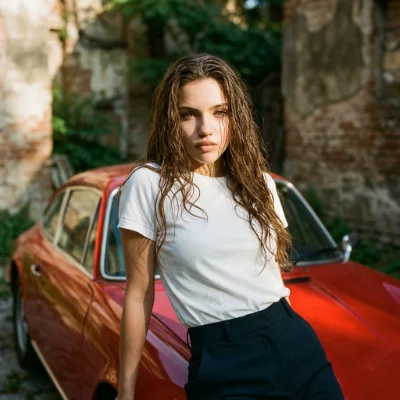 Vintage Car Golden Hour