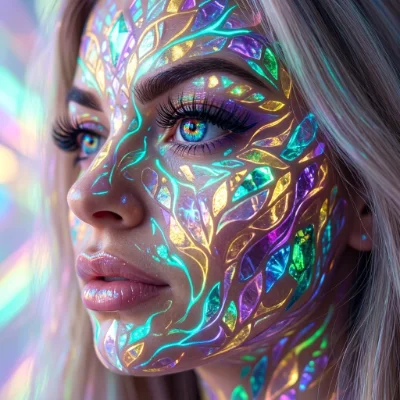 Iridescent Stained Glass Skin