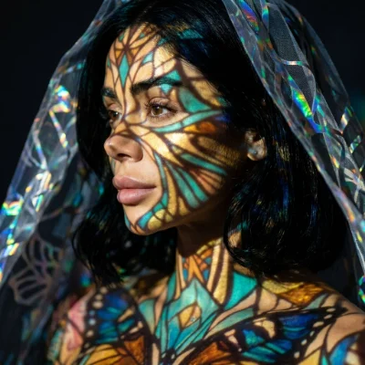 Prism Light Iridescent Portrait