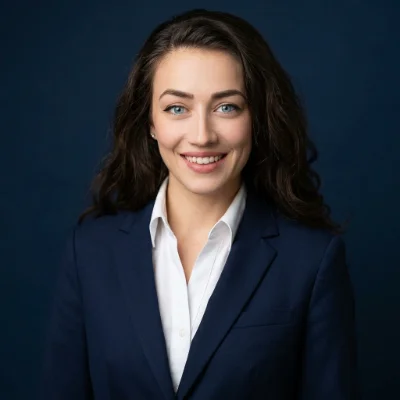 Navy Studio Professional Headshot