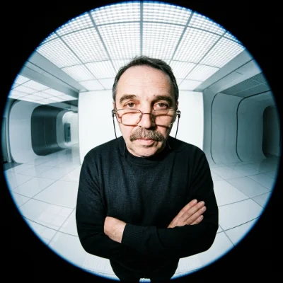 Futuristic Fisheye White Space