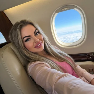 Private Jet Blue Sky Selfie