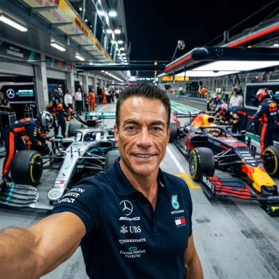 Formula 1 Pit Lane Selfie