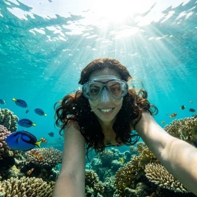 Great Barrier Reef Underwater Selfie