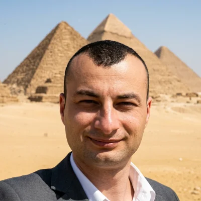 Great Pyramids Desert Selfie