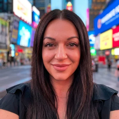 Times Square Dusk Selfie