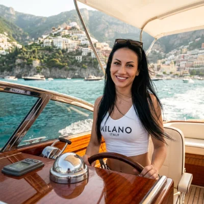 Amalfi Coast Yacht Dawn Selfie