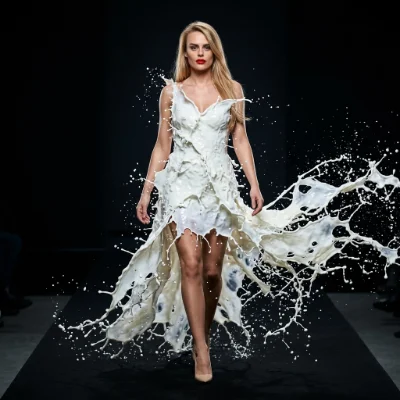 Milk Dress Runway Fashion Shot (W)