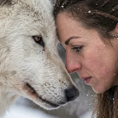 Huntress and White Wolf