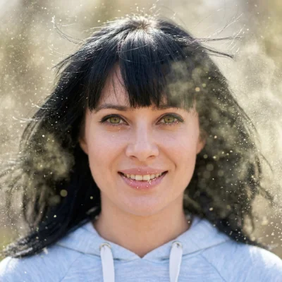 Pollen Cloud Backlit Portrait