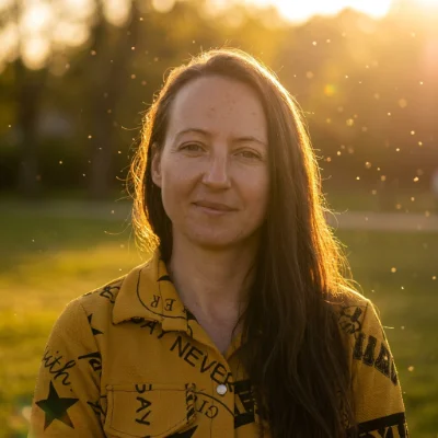 Golden Dust Backlit Sunset Portrait