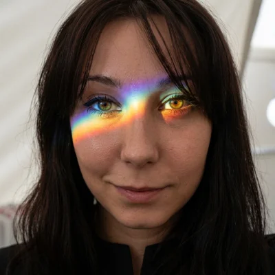 Prism Rainbow Light Portrait