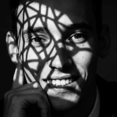 Geometric Shadow Noir Portrait