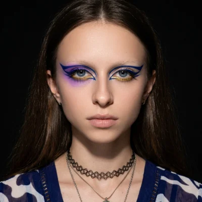 Bold Editorial Graphic Makeup
