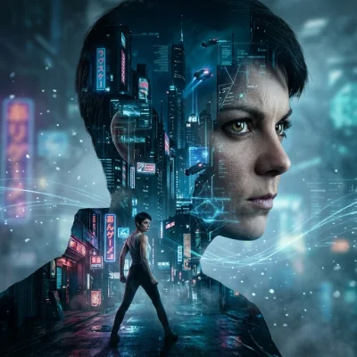 Cyberpunk Double Exposure