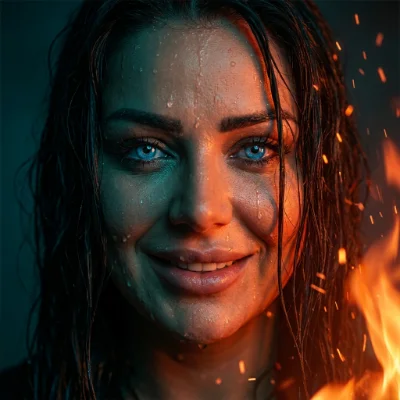 Fire and Rain Portrait